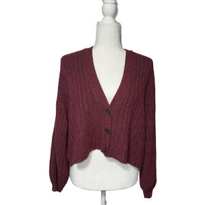 American Eagle Outfitters Women Small Cardigan Cropped Knit Holiday Everday